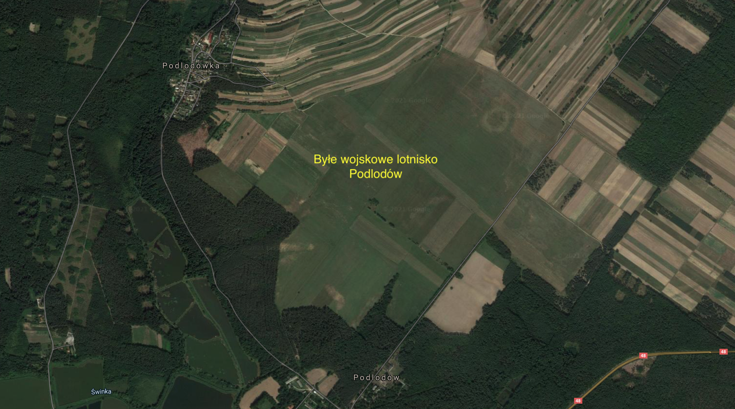 Former Podlodów military airport. 2017 year. Work by Karol Placha Hetman