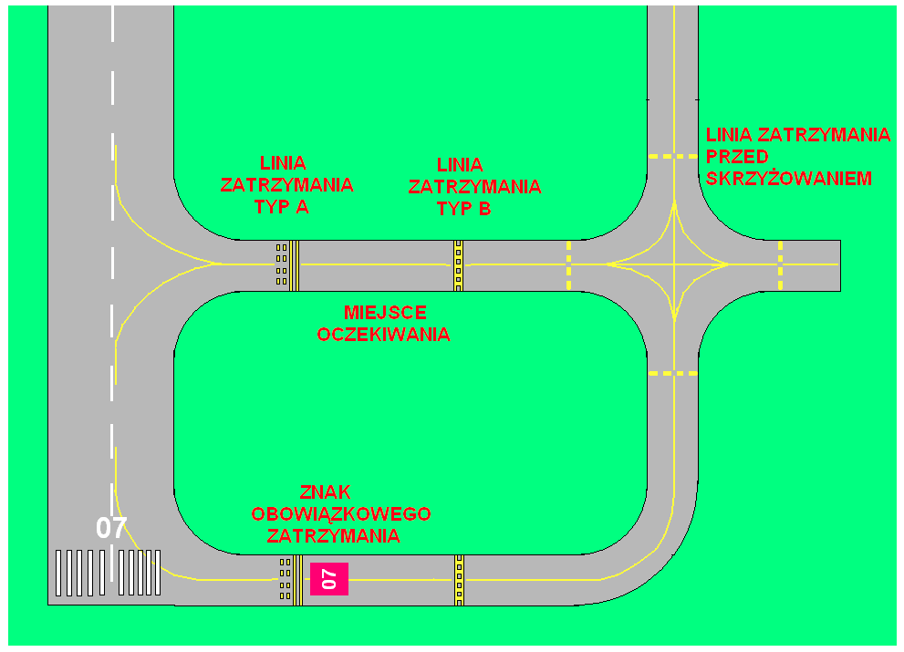 Basic signs on taxiways. 2009 year. The work by Karol Placha Hetman