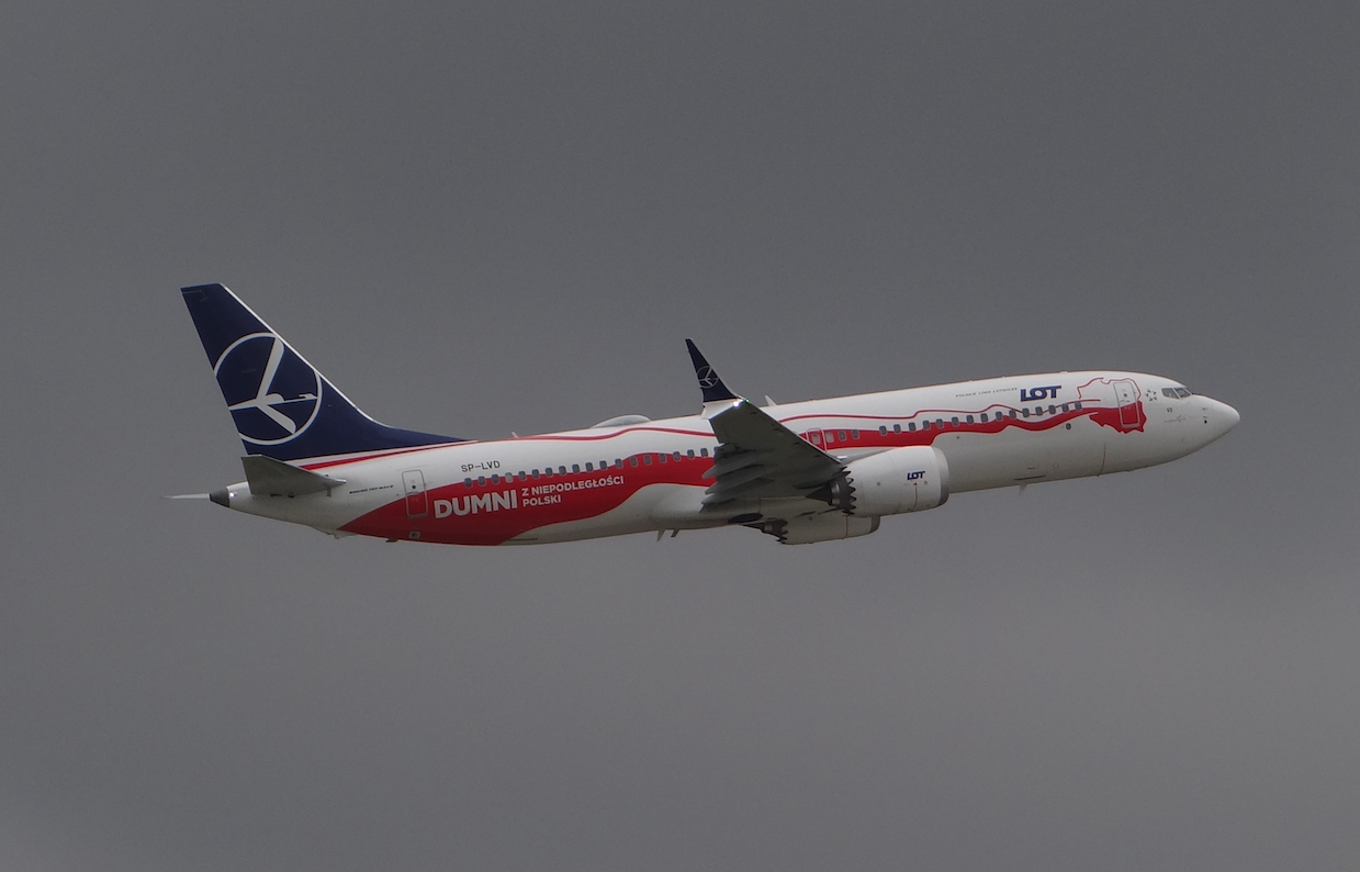 Boeing B-737 MAX 8 SP-LVD. 2018 year. Photo by Karol Placha Hetman