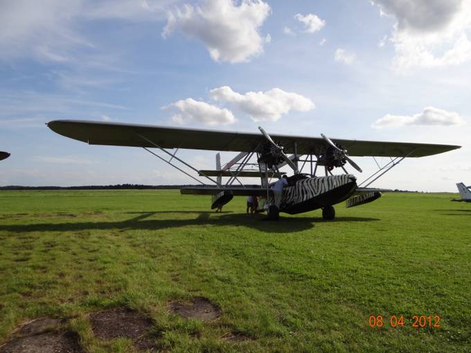 Łódź latająca Sikorsky S-38 na Lotnisku Wilamowo 2012 rok. Zdjęcie Karol Placha Hetman