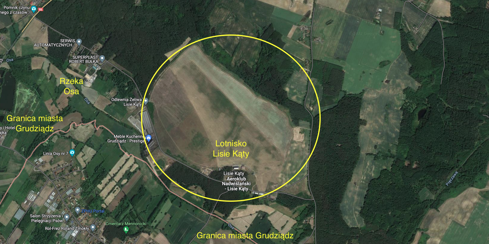 Lisie Kąty Airport. 2022 year. The work of Karol Placha Hetman