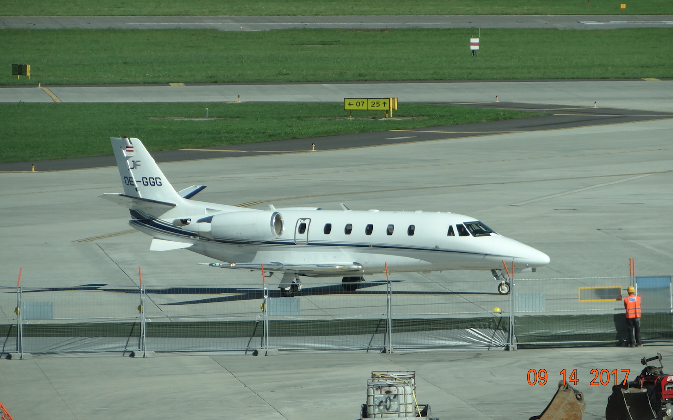 Cessna 560XL rejestracja OE-GGG. 2017 rok. Zdjęcie Karol Placha Hetman