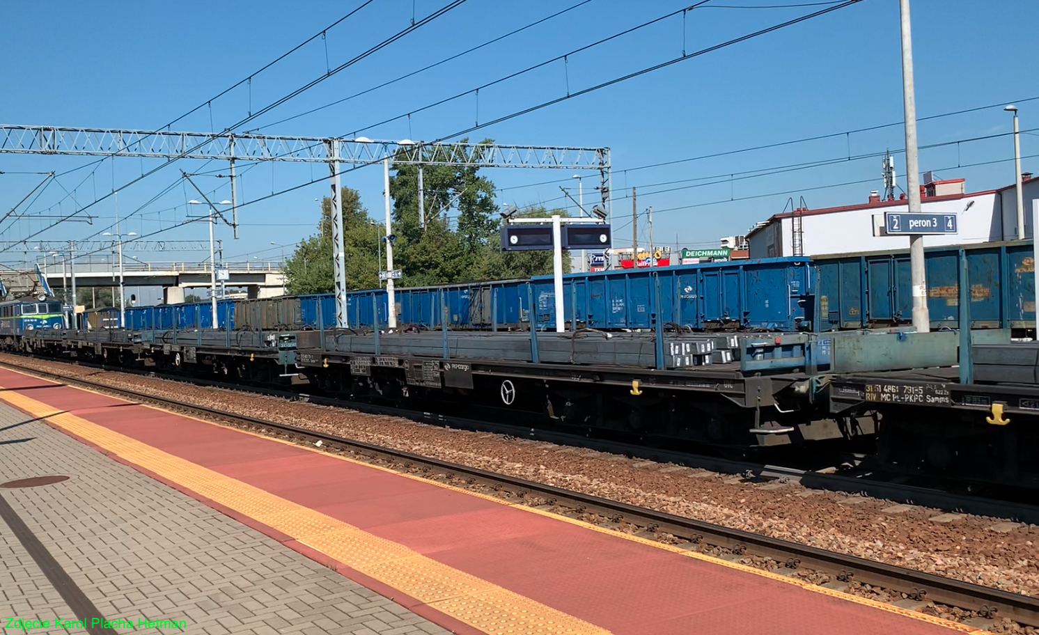 Wagon platforma 6-osiowy typu 622Za Samms. 2022 rok. Zdjęcie Karol Placha Hetman