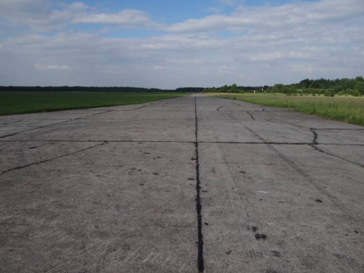 Main taxiway. View towards the east. 2012 year. Photo by Karol Placha Hetman