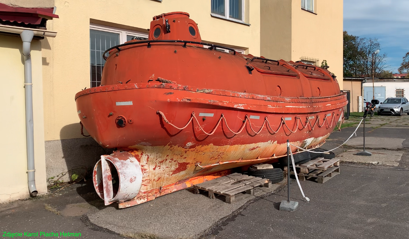 Military lifeboat, 35-person capacity. 2023. Photo by Karol Placha Hetman