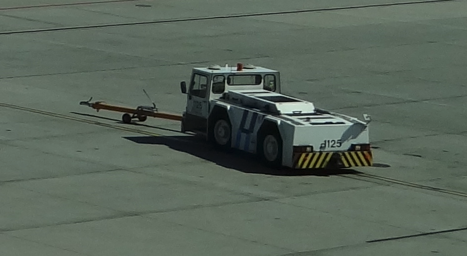 Heavy Schopf airport tractor. Raised cabin. 2012 year. Photo by Karol Placha Hetman