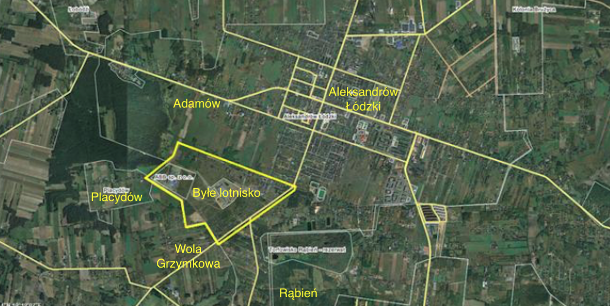 Former Aleksandrów Łódzki airport. 2013 year. The work of Karol Placha Hetma