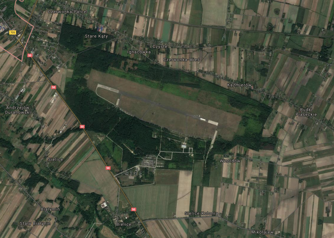 Sochaczew airport. 2015 year. Photo of google