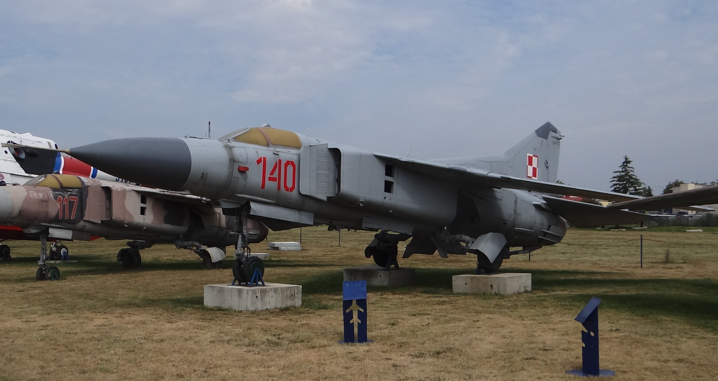 MiG-23 MF nb 140. The first MiG-23 in the Polish Army, which failed on May 25, 1981. Air Force Museum in Dęblin 2017. Photo by Karol Placha Hetman