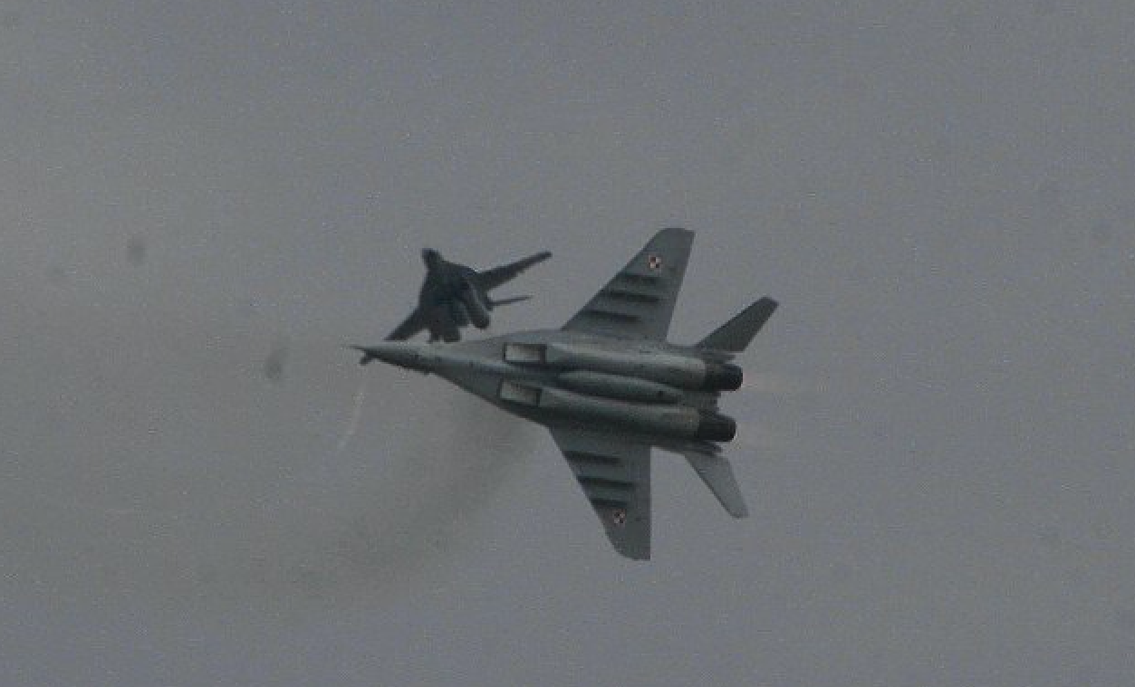 Walka powietrzna MiG-29. 2007 rok. Zdjęcie Karol Placha Hetman