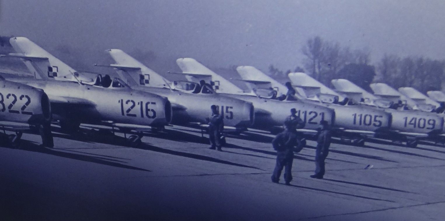 LIM-2 planes on one of Polish airports. 1960 year. Photo by Karol Placha Hetman