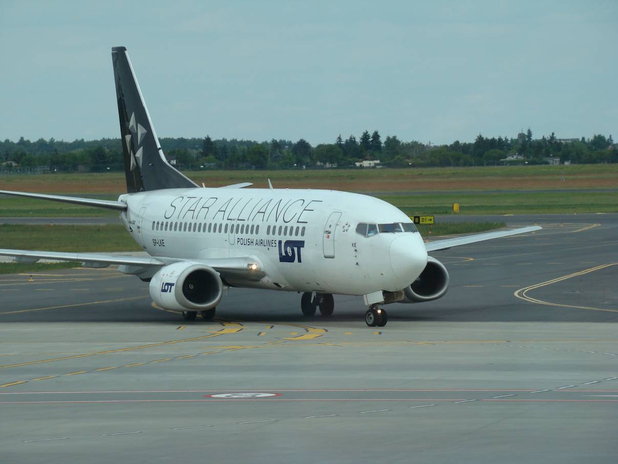 Boeing 737 PLL LOT registration SP-LKE. 2014 year. Photo by Karol Placha Hetman