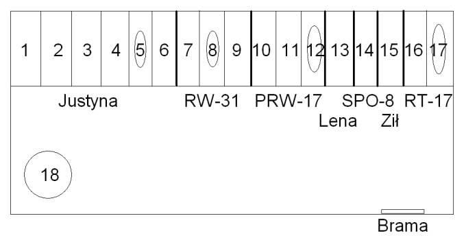 Rozlokowanie sprzętu w Łomnicy. 2010 rok. Rysunek Karol Placha Hetman