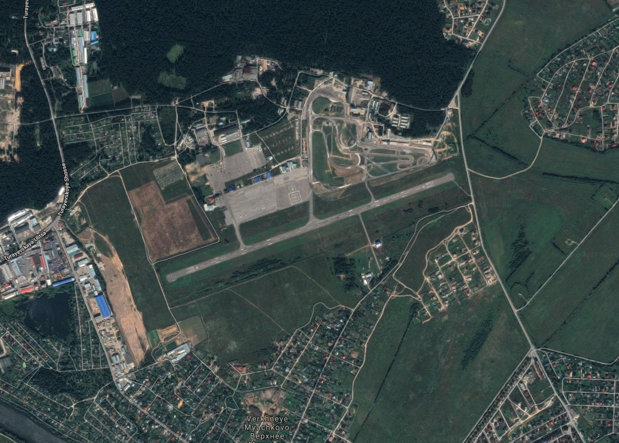 Lotnisko Michałowskoje. 2017 rok. Zdjęcie Google
