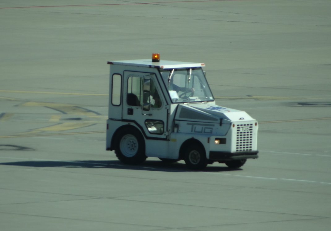 TUG M1-481 airport tractor weighing 4,000 kg. 2012 year. Photo by Karol Placha Hetman