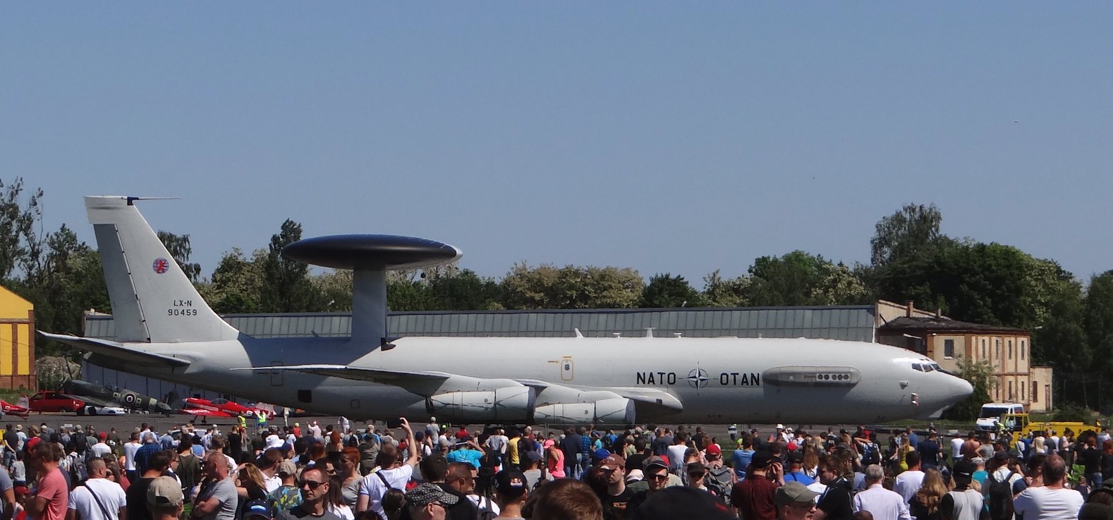 Boeing E-3A Sentry AWACS Ławica 2018 year. Photo by Karol Placha Hetman