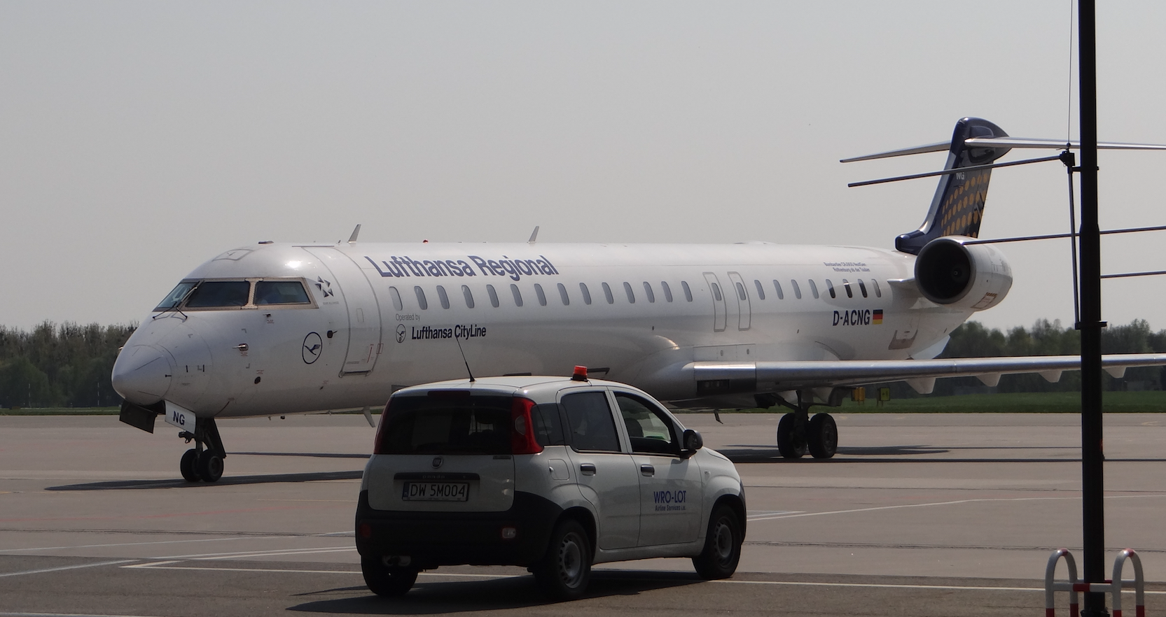 Lotnisko Strachowice. Bombardier CRJ-900LR rejestracja D-ACNG. 2018 rok. Zdjęcie Karol Placha Hetman