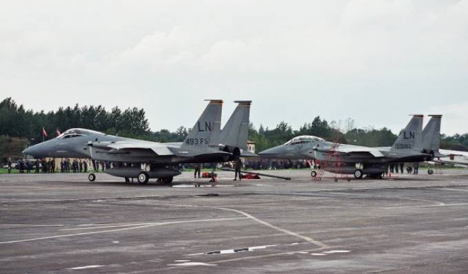 Amerykańskie F-15 w Słupsku. Wrzesień 1994r.