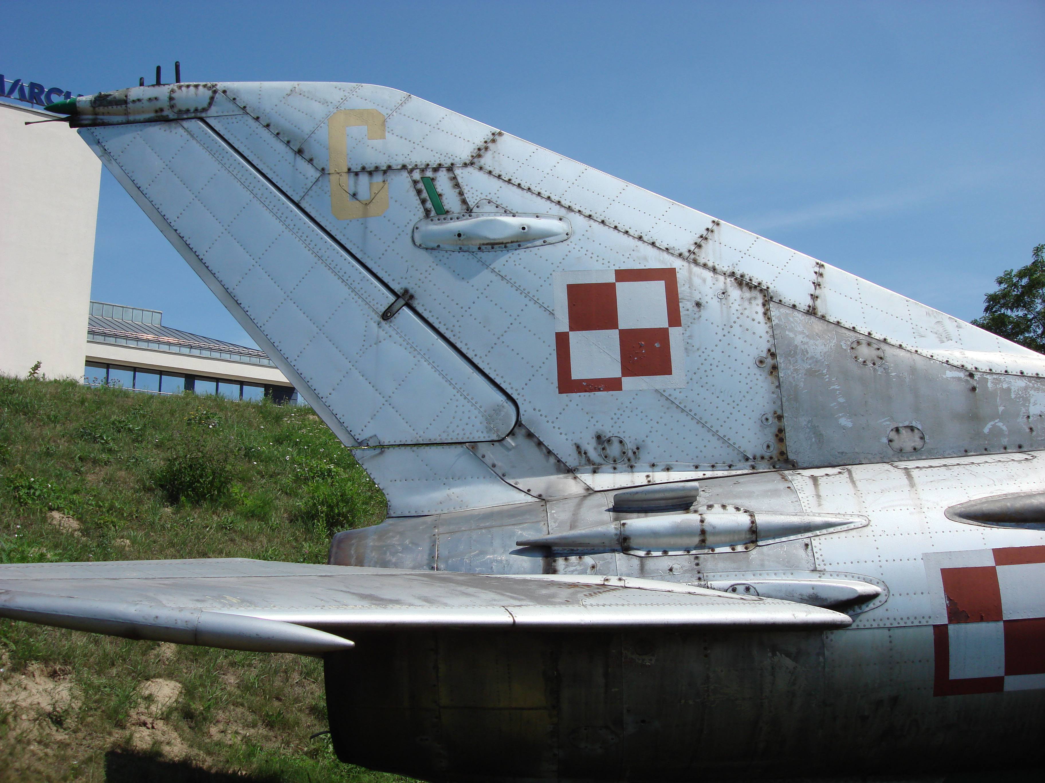 The tail MiG-21 F-13 nb 809. Czyżyny 2007. Photo by Karol Placha Hetman.