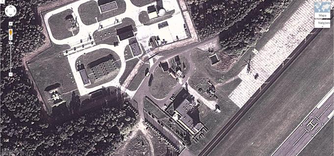 Lotnisko Darłowo. Główne obiekty Lotniska 2013r. Zdjęcie Google Mapy