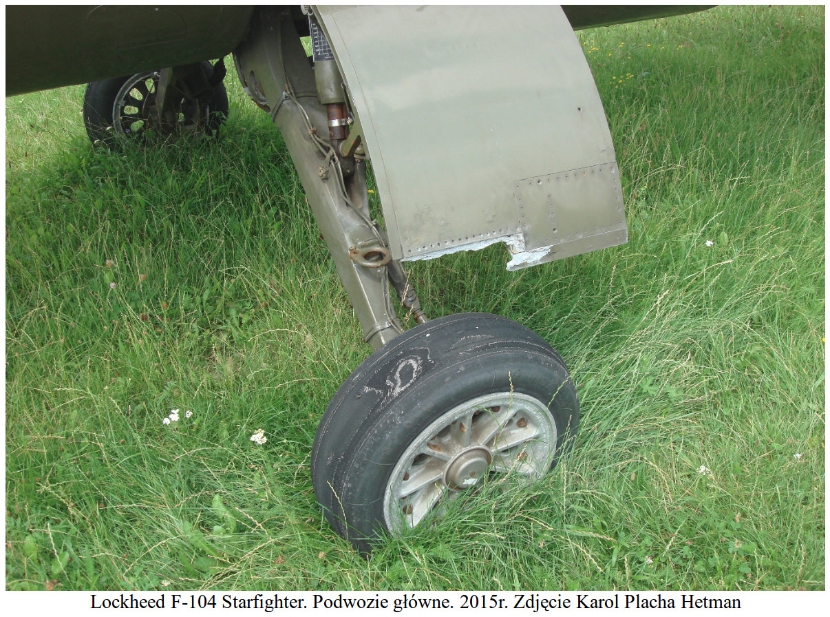 F-104 and the main landing gear. 2015 year. Photo by Karol Placha Hetman