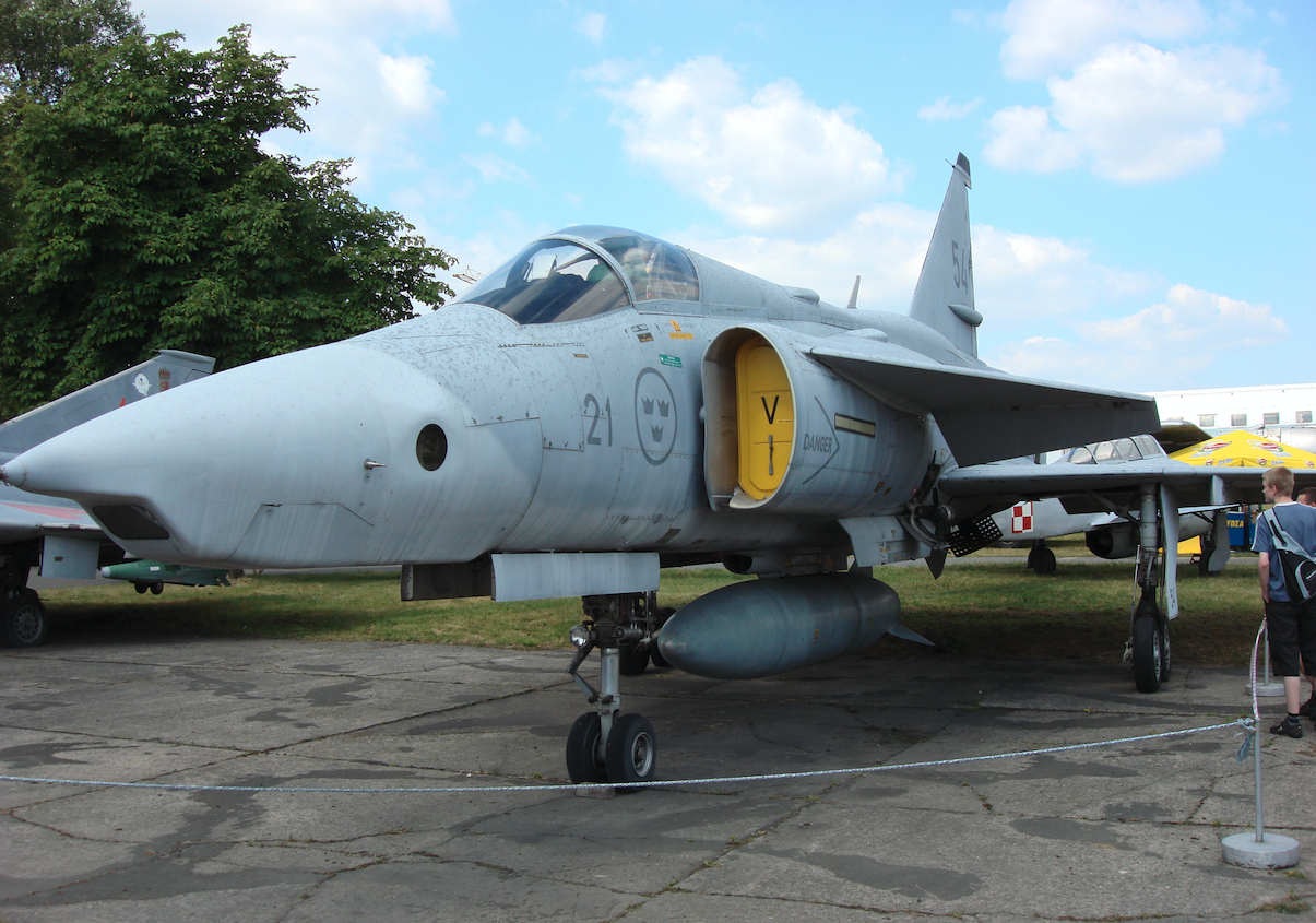 SAAB SF 37 Viggen nb 21-54. 2008 rok. Zdjęcie Karol Placha Hetman