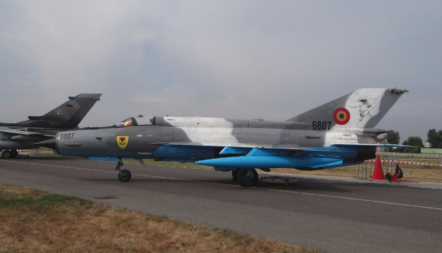 Romanian MiG-21 Lancer nb 6807 aircraft. Radom 2015. Photo by Karol Placha Hetman