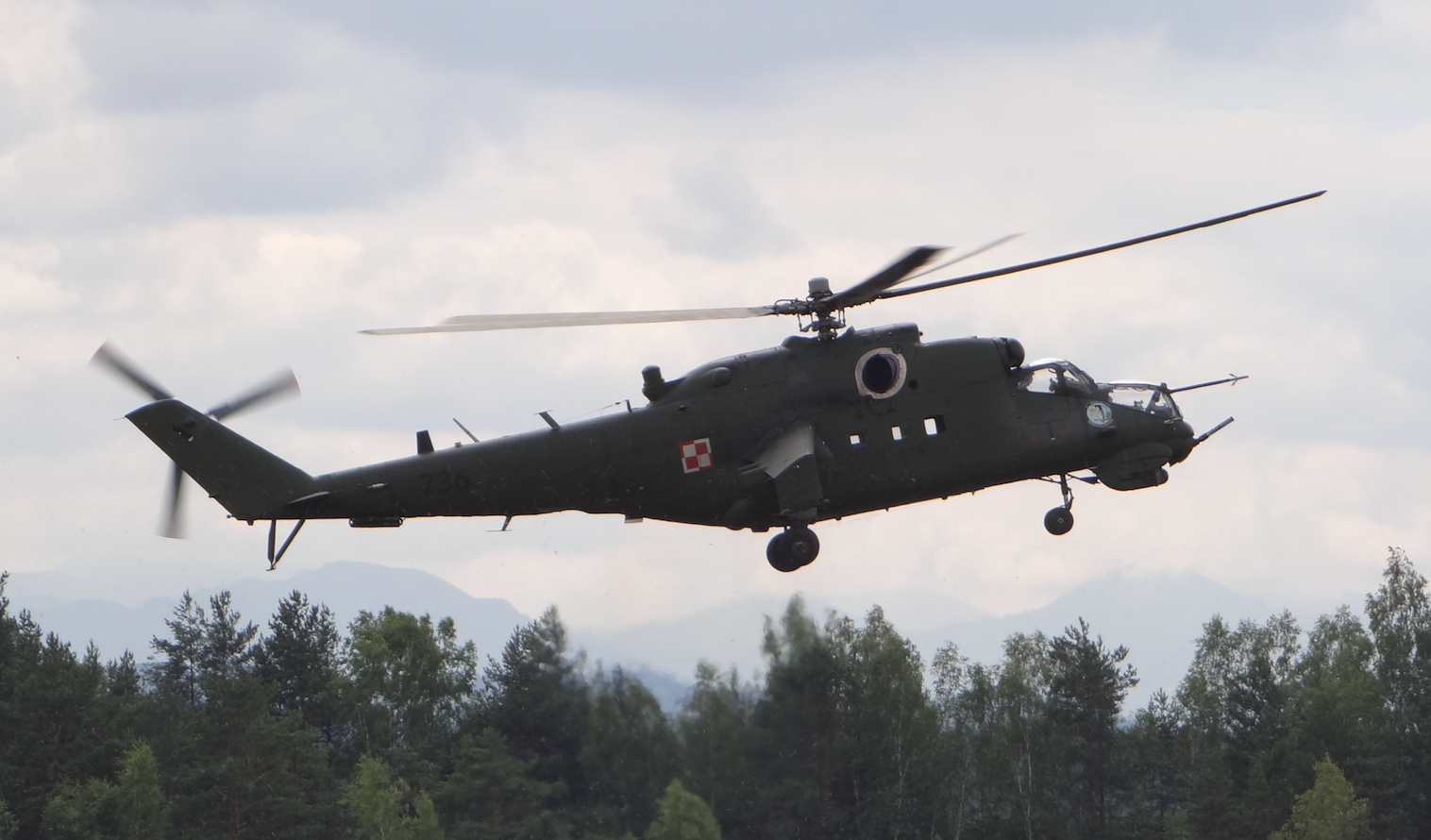 Mil Mi-24 nb 736. Nowy Targ 2018 year. Photo by Karol Placha Hetman