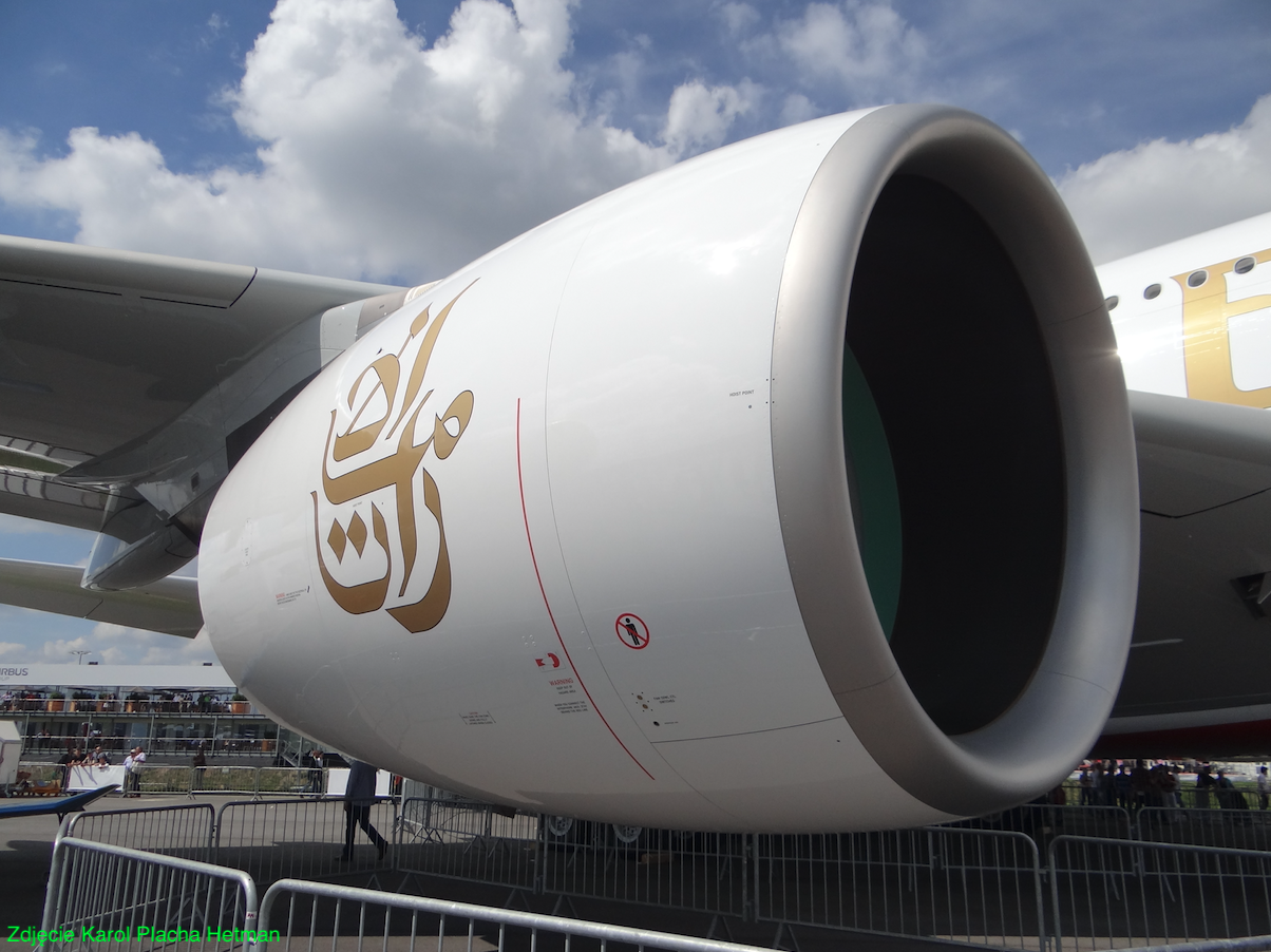 Airbus A.380 A6-EEV. 2014 year. Photo by Karol Placha Hetman