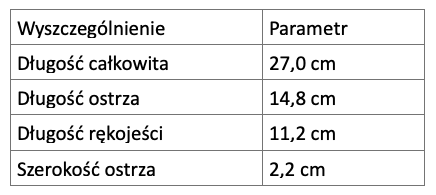 Nóż szturmowy wz. 55. Praca Marek Kaiper