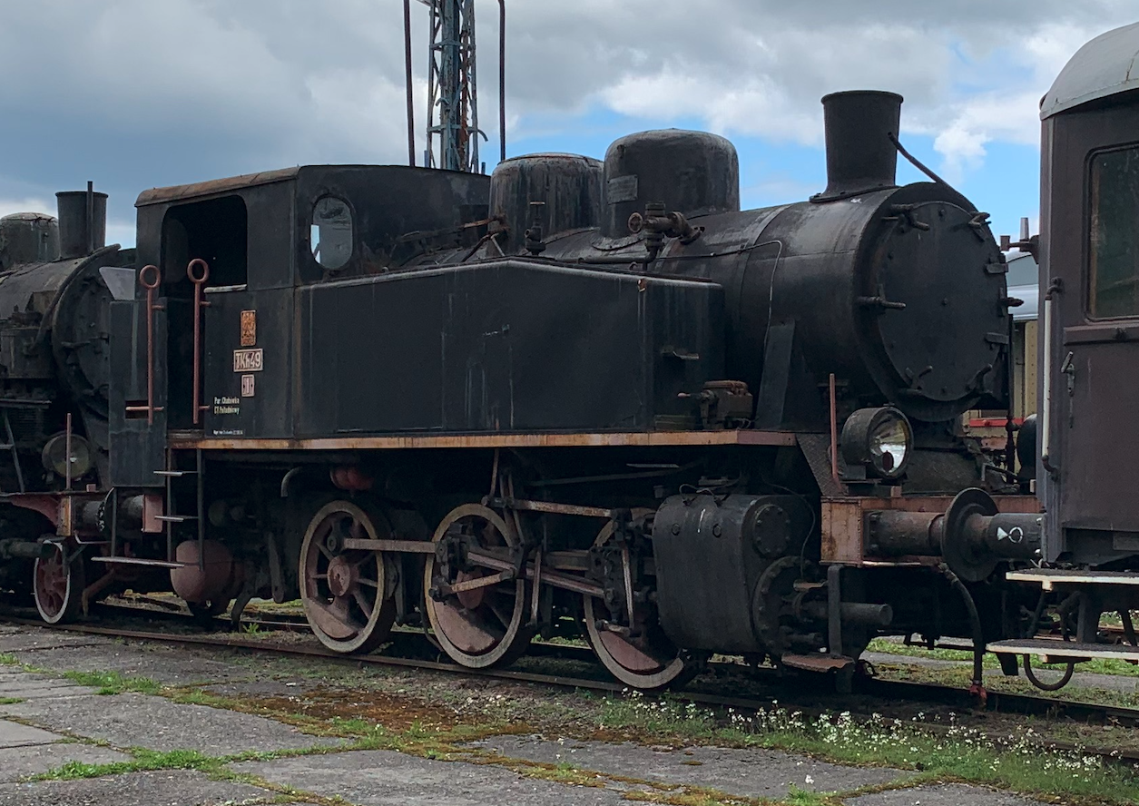 TKh49-1 steam locomotive in Chabówka. 2021. Photo by Karol Placha Hetman