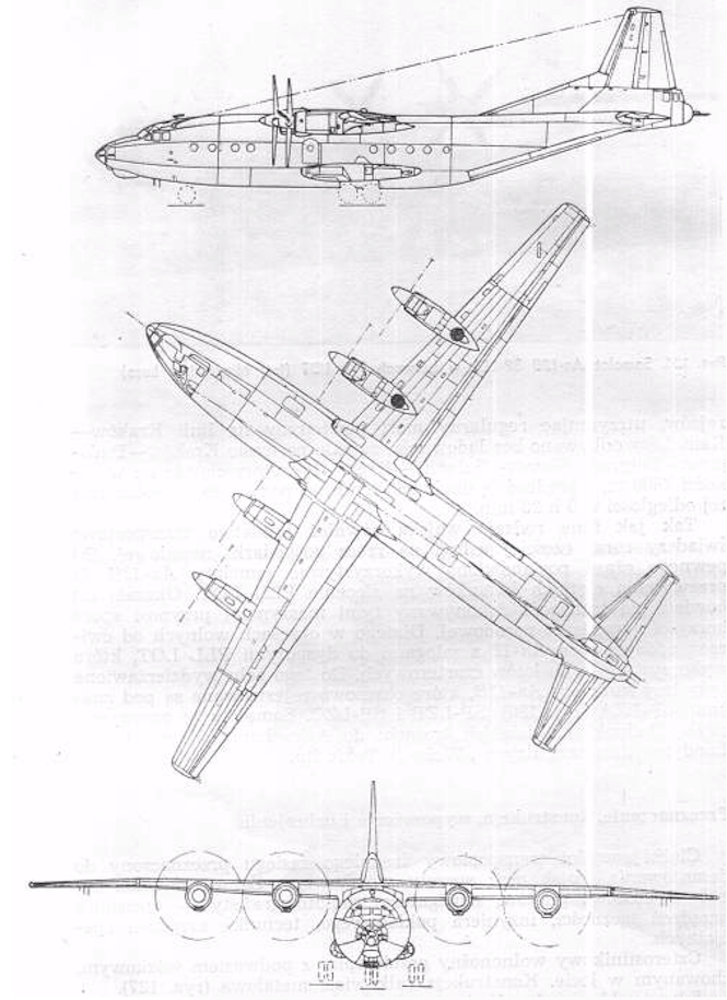 An-12 rysunek 1975 rok. Zdjęcie LAC