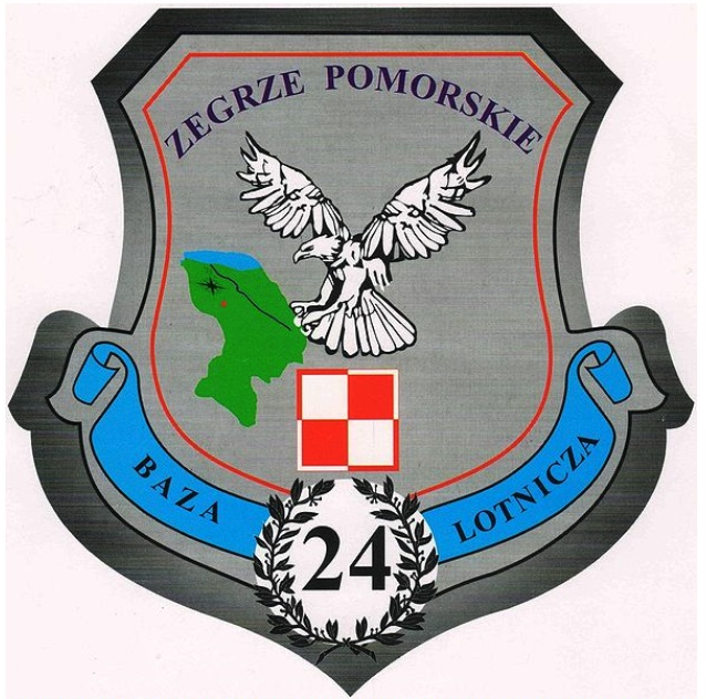 The emblem the 24 Air Base in Zegrze Pomorskie