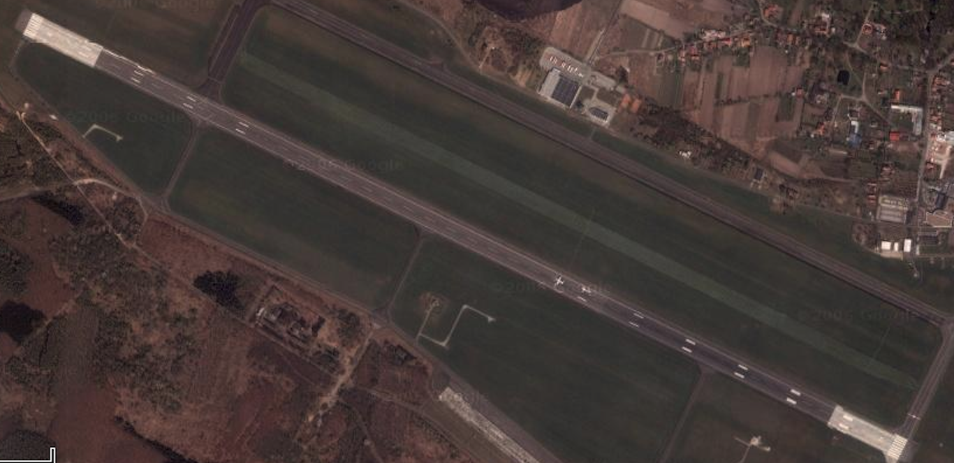 Strachowice airport. 2007 year. Photo of google