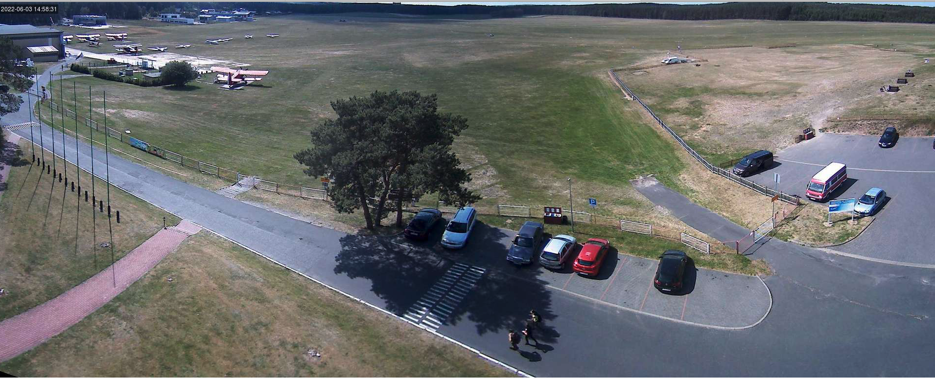 Lotnisko Zielona Góra Przylep. 03-06-2022 rok. Zdjęcie z kamery Aeroklubu