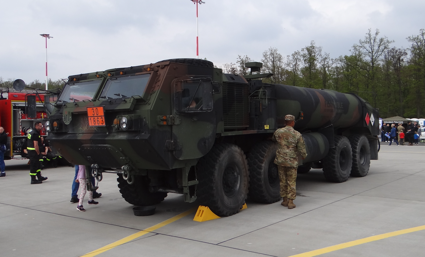 Auto Tank on the Chassis Heavy Expanded Mobility Tactical Truck (HEMTT). Powidz 2019. Photo by Karol Placha Hetman