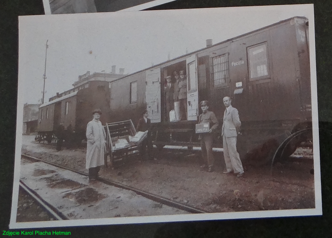 Mail cars in Warsaw in 1920 year. 2017 year. Photo by Karol Placha Hetman