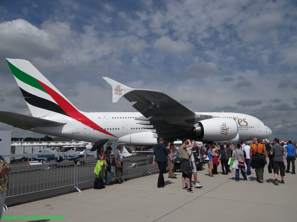 Airbus A.380 A6-EEV. 2014 rok. Zdjęcie Karol Placha Hetman