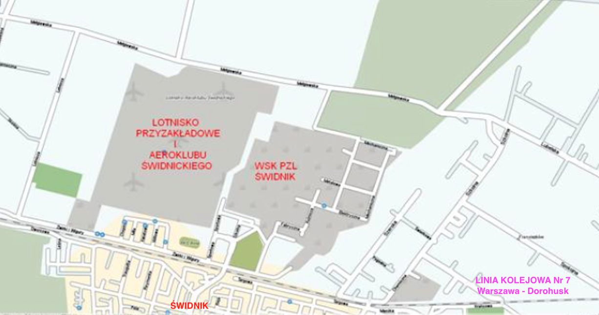 Plan of the WSK PZL Świdnik plant with the airport. 2008. The work of Karol Placha Hetman