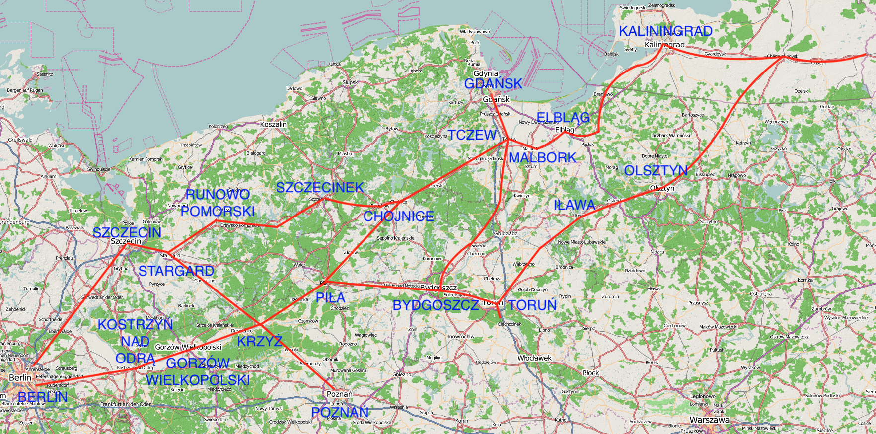 Ostbahn railway network. 2022. The work by Karol Placha Hetman