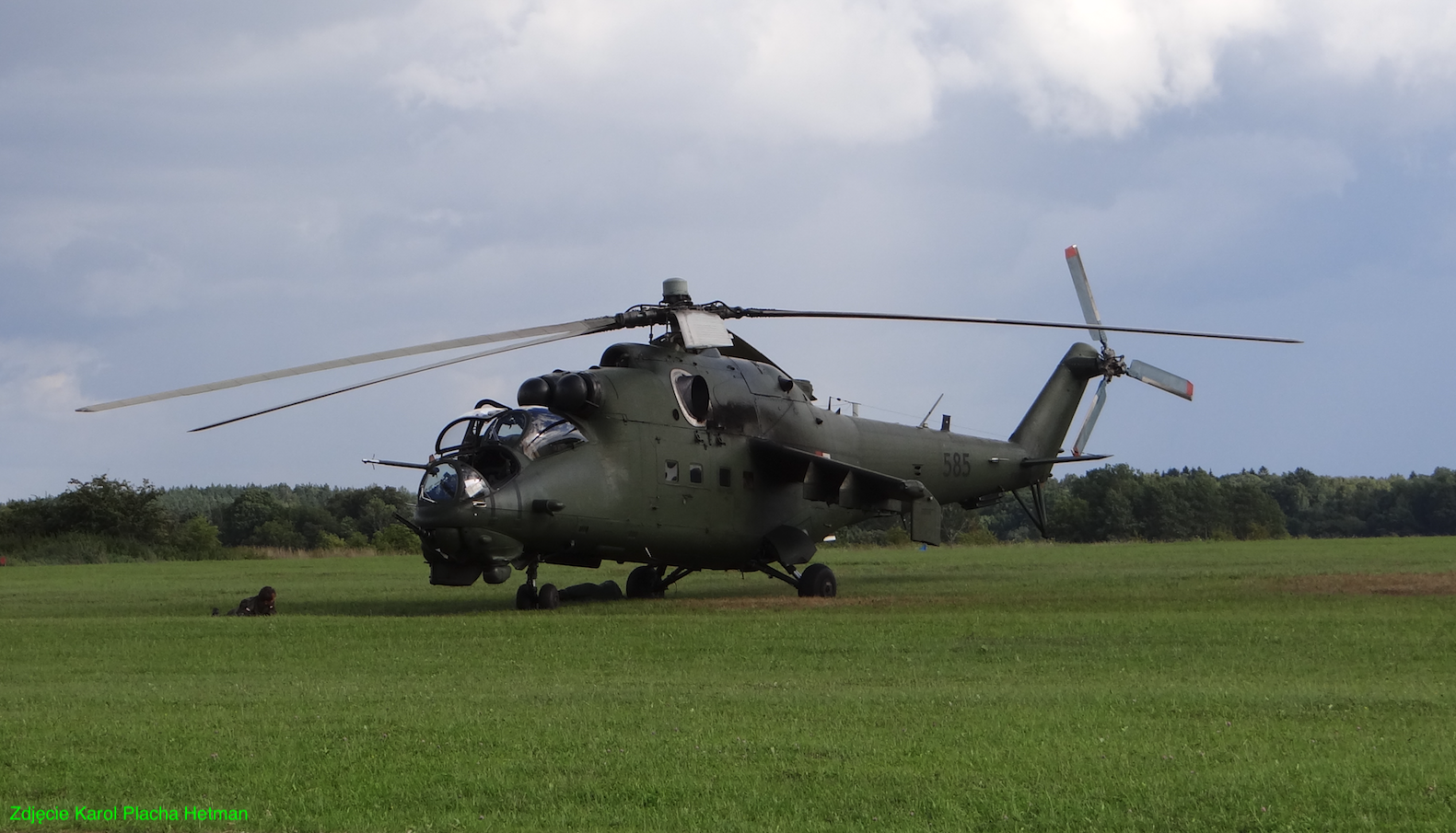 Mil Mi-24 Nb 585. 2018 year. Photo by Karol Placha Hetman