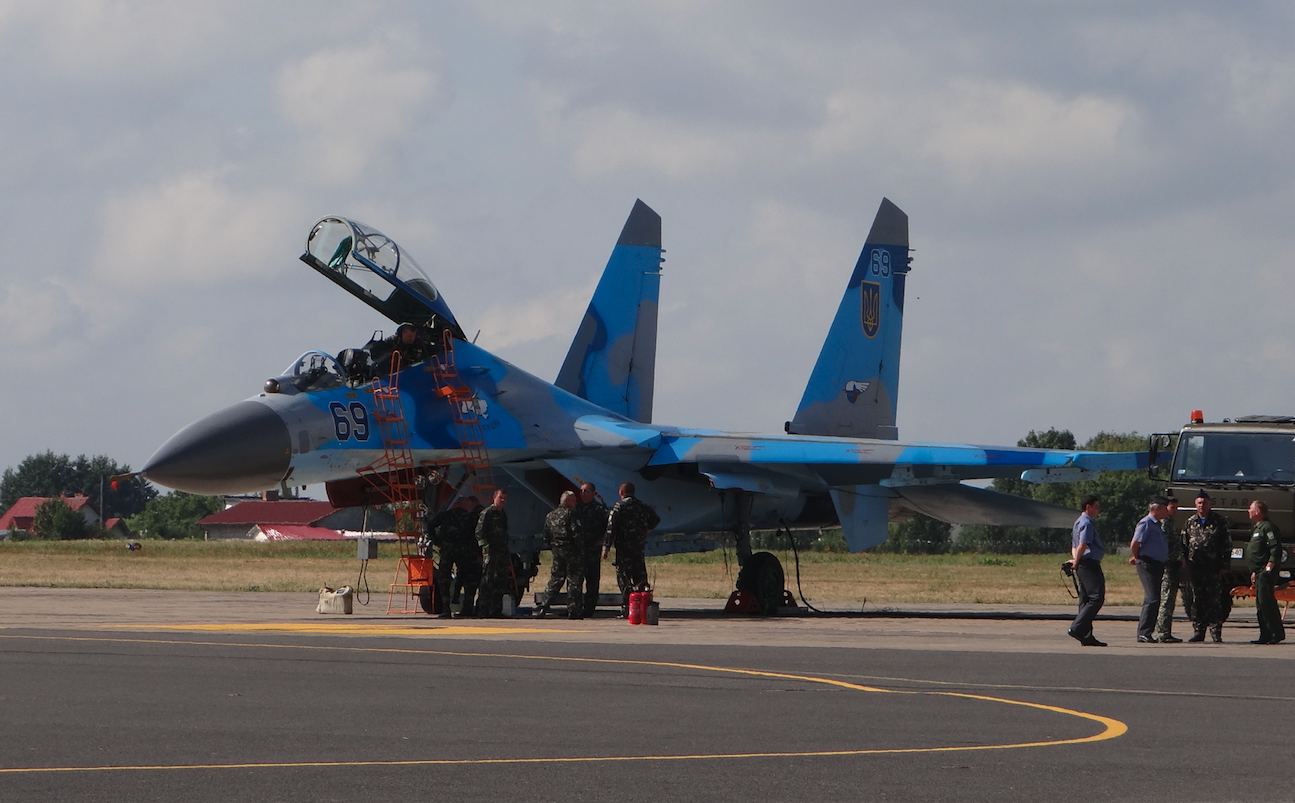 Ukraiński Su-27 nb 69 Air Show 2013 rok. Zdjęcie Karol Placha Hetman