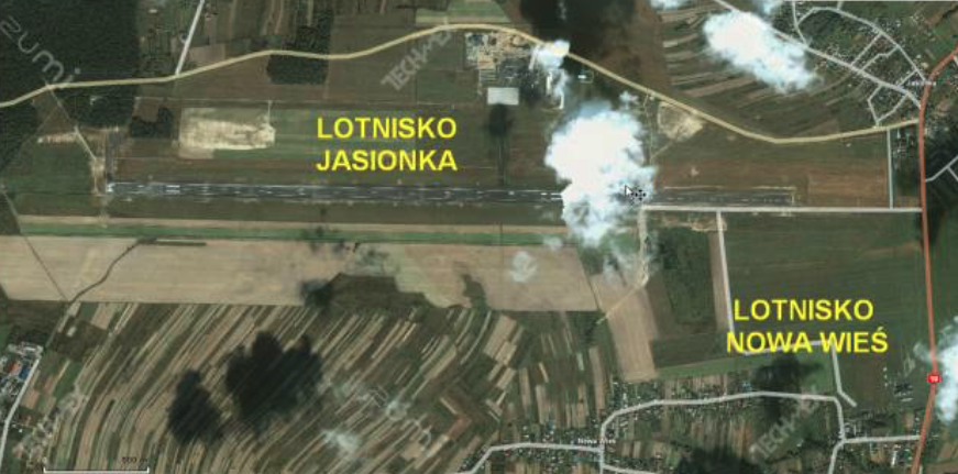 Lotnisko Jasionka i Nowa Wieś. 2009 rok. Zdjęcie zumi