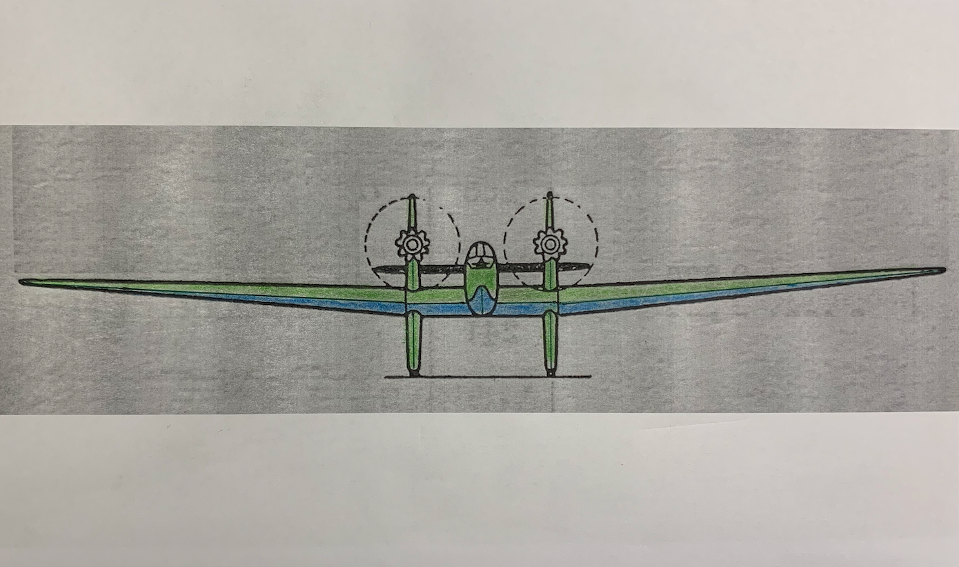 PZL-3. 1928. Drawing by Karol Placha Hetman