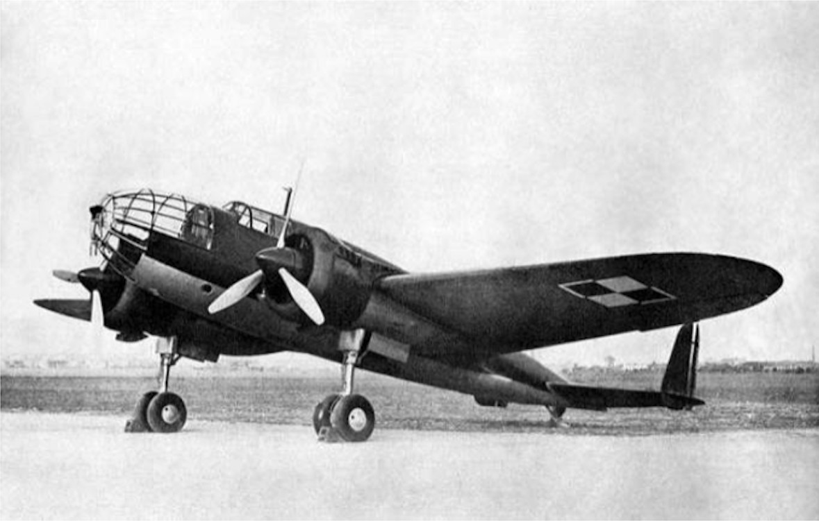 PZL-37 B Łoś. The first Polish plane massively built in PZL Mielec. 1939. Photo of PZL