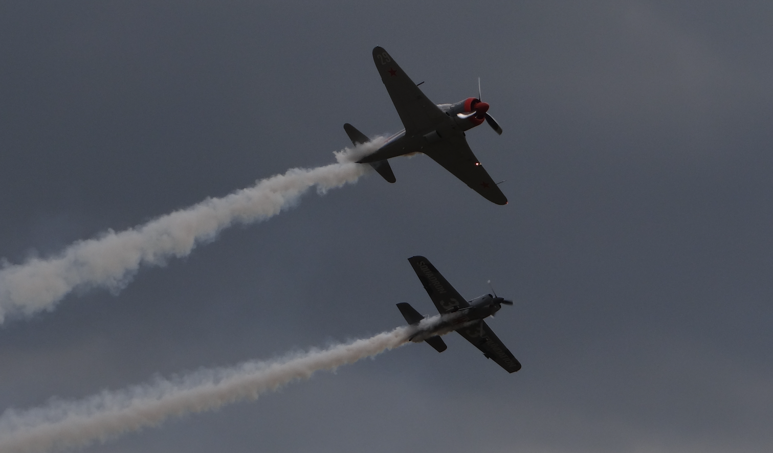 XtremeAir XA-41 z pilotem Artur Kielak. Jak-3 U z pilotem Mateusz Strama. Nowy Targ 2018 rok. Zdjęcie Karol Placha Hetman