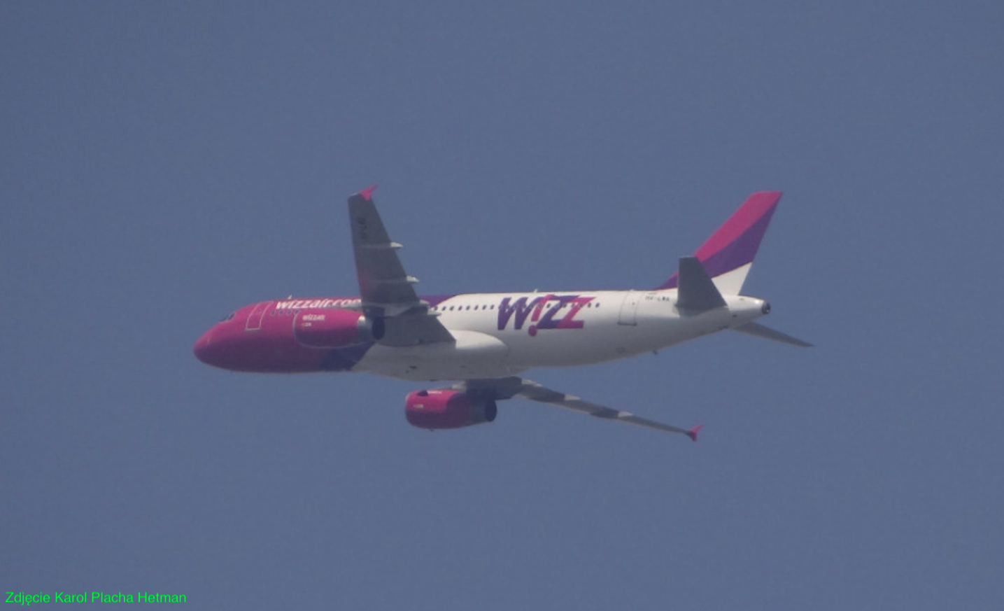 Wizz Air A-320 departs from Lublin Airport. 2016 year. Photo by Karol Placha Hetman