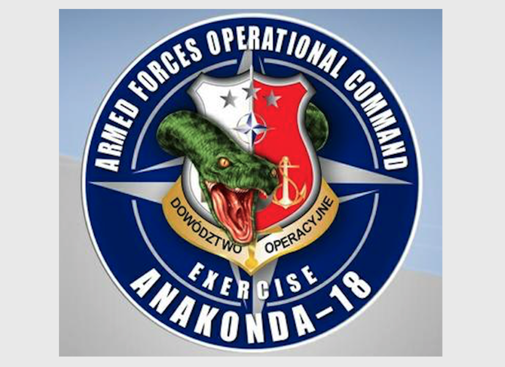 Emblemat ćwiczeń Anakonda 18. 2018 rok. Zdjęcie Dowództwo Operacyjne