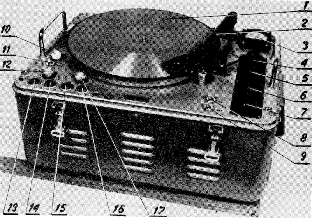 P-181 disc tape recorder, photo from the technical description