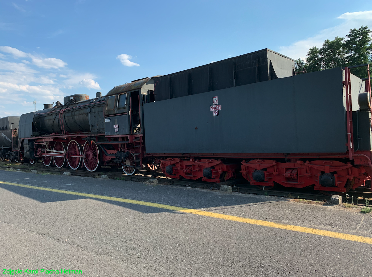 Steam locomotive Pt47-106 tender 27D47-22. 2022 year. Photo by Karol Placha Hetman